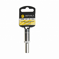 Головка торцевая глубокая 8мм 3/8"DR 6-гранная (держатель) ЭВРИКА 1/120